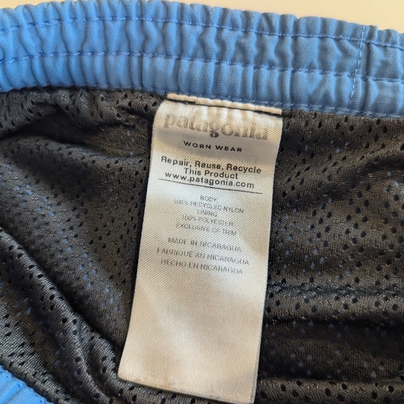 Blue Patagonia Swimsuit Mens small Baggies Mesh Lined Swim Trunks Board Shorts - Picture 5 of 8
